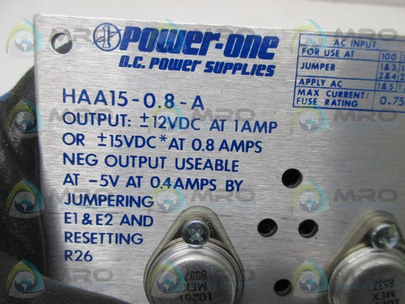 POWER ONE HAA15-0.8-A POWER SUPPLY * NEW NO BOX *