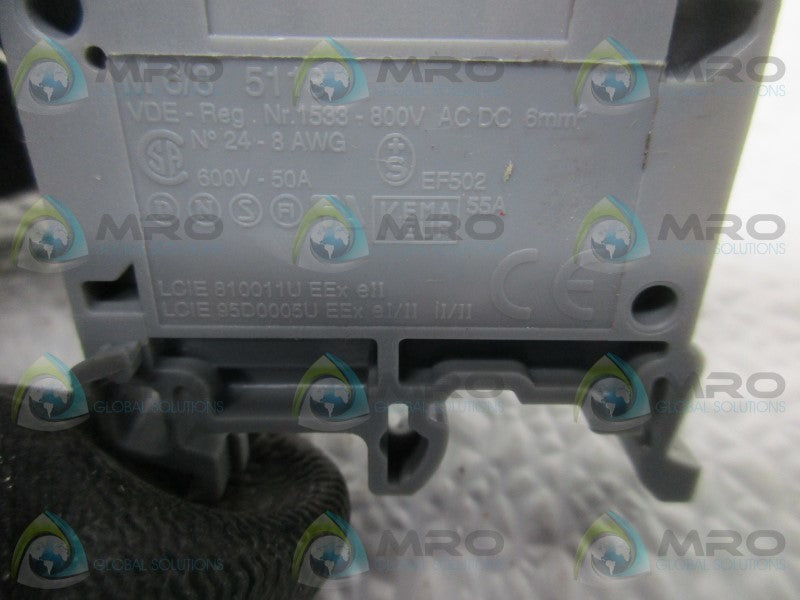 ENTRELEC M6/8 5118 DIN RAIL TERMINAL CONNECTOR  NSNP