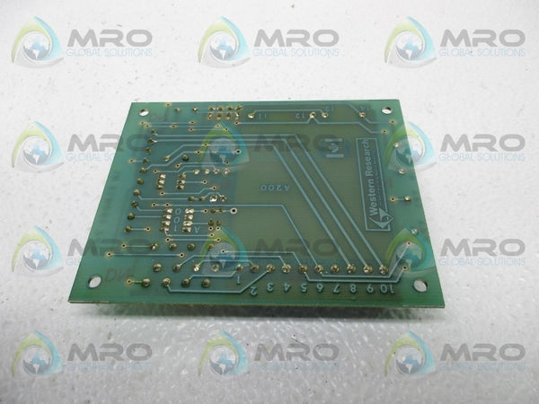 WESTERN RESEARCH WPC100813M1 CIRCUIT BOARD  UNMP