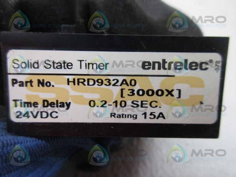 ENTRELEC HRD932A0 0.2-10 SEC SOLID STATE TIMER  NSMP