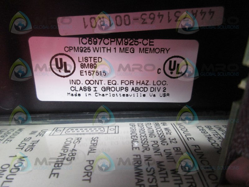 GE FANUC IC697CPM25-CE  UNMP