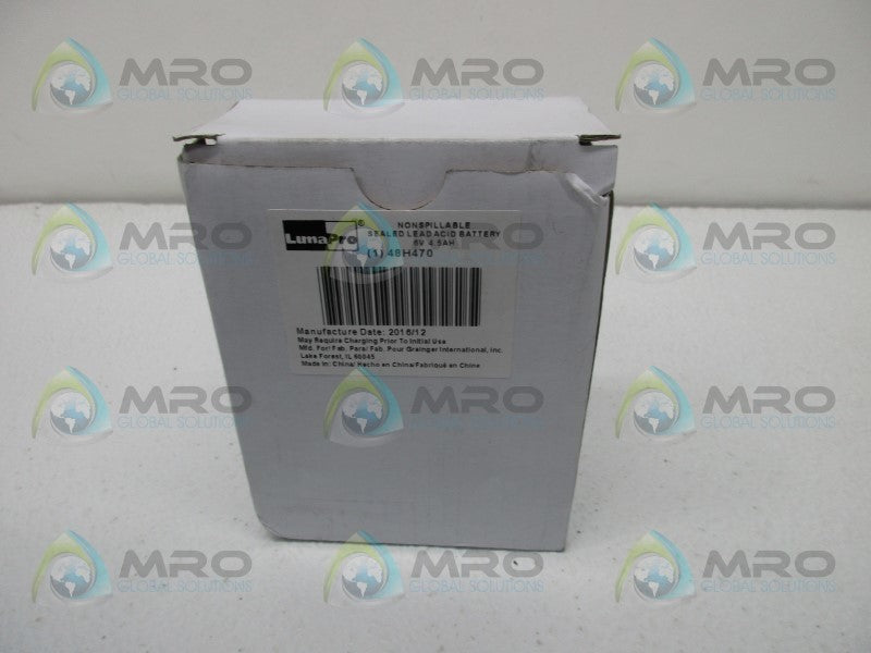 LUMAPRO 48H470 SEALED LEAD ACID RECHARGEABLE BATTERY  NSMP