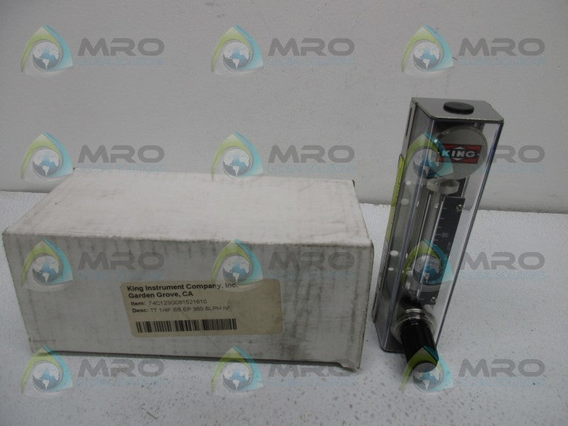 KING INSTRUMENT 74C123G081521610 FLOW METER  NSMP