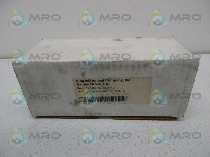 KING INSTRUMENT 74C102G021321710 FLOW METER  NSMP