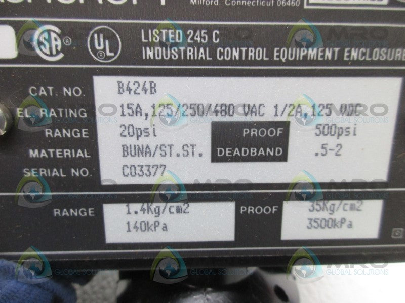ASHCROFT B424B 20PSI  NSMP