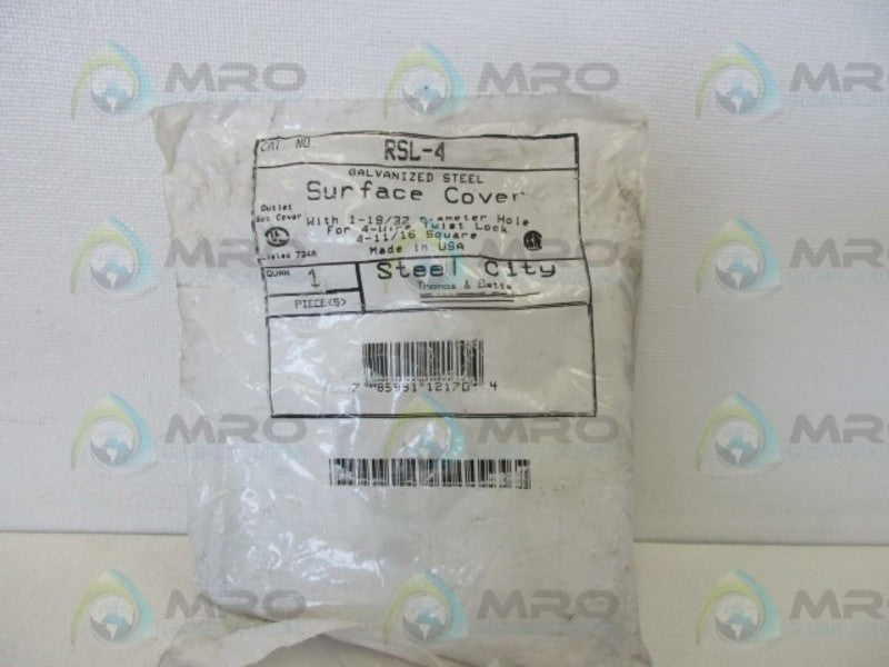 THOMAS & BETTS RSL-4 OUTLET STEEL COVER * NEW IN ORIGINAL PACKAGE *