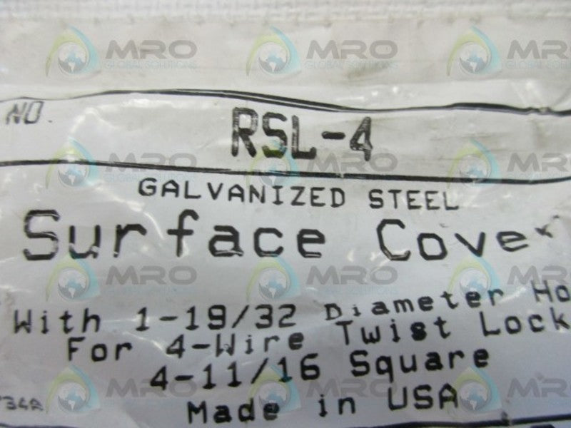 THOMAS & BETTS RSL-4 OUTLET STEEL COVER * NEW IN ORIGINAL PACKAGE *