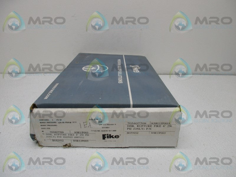 FIKE PV-BT DISC RUPTURE ASSEBLY 6" 235.05 PSIG  NSMP