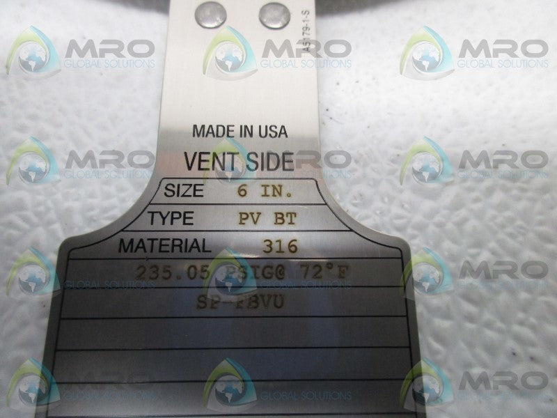 FIKE PV-BT DISC RUPTURE ASSEBLY 6" 235.05 PSIG  NSMP