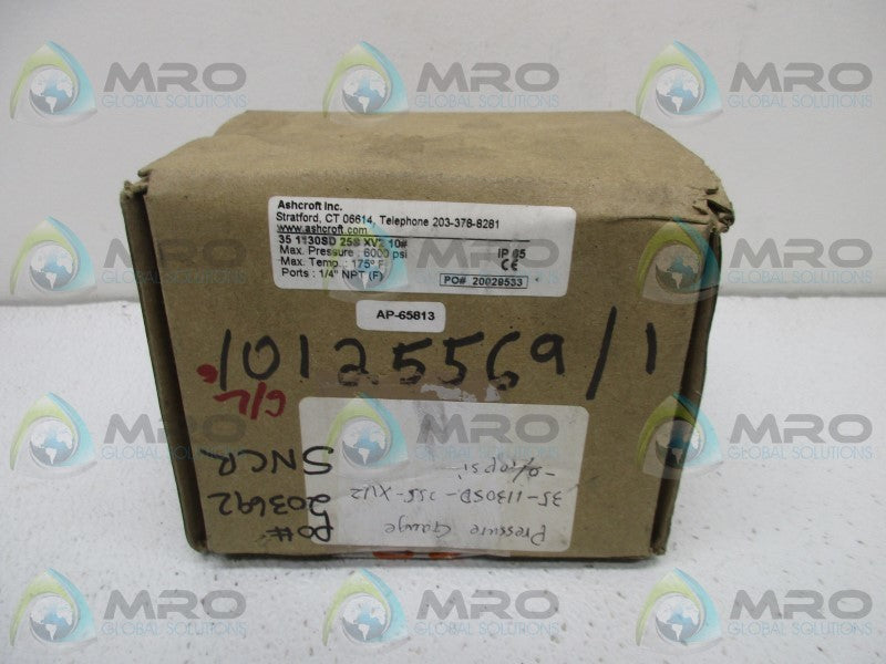 ASHCROFT 35-1130SD-25S-XV2-10 DIFFERENTIAL PRESSURE GAUGE  NSMP