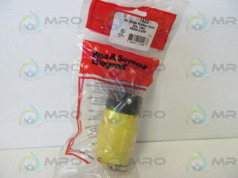 PASS & SEYMOUR 1533 15A 125V NEMA 5-20R BLADE CONNECTOR * NEW IN FACTORY BAG *