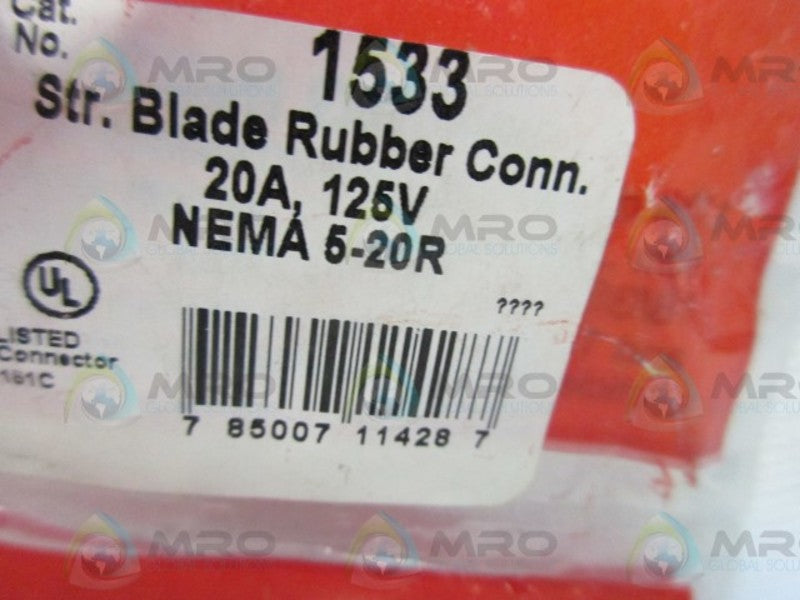 PASS & SEYMOUR 1533 15A 125V NEMA 5-20R BLADE CONNECTOR * NEW IN FACTORY BAG *