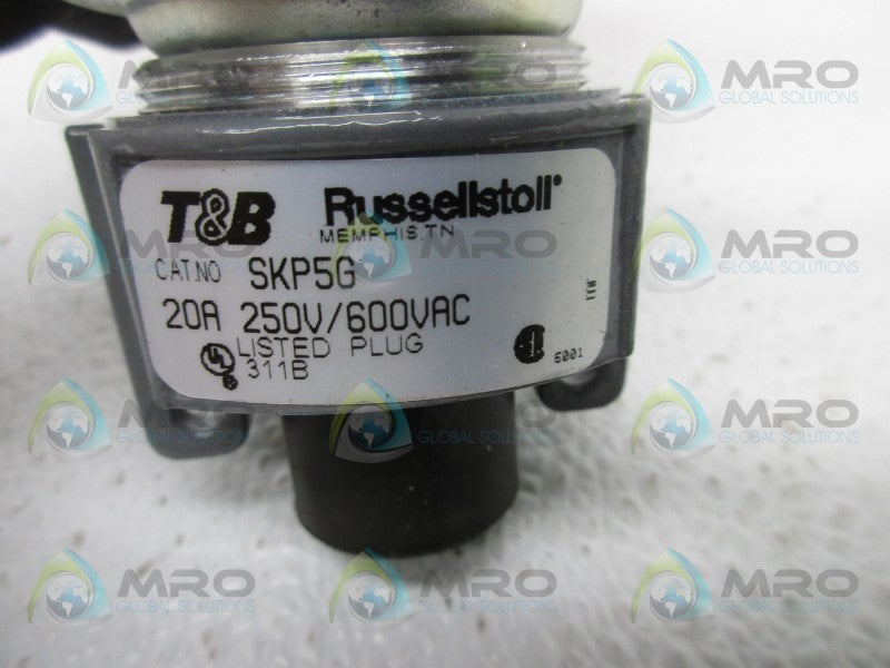 RUSSELLSTOLL SKP5G PLUG 20A 250V/600VAC  NSNP