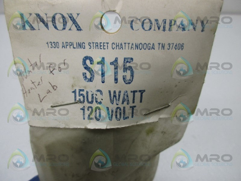 KNOX COMPANY S115 SCREW IN WATER HEATER ELEMENT  NSMP