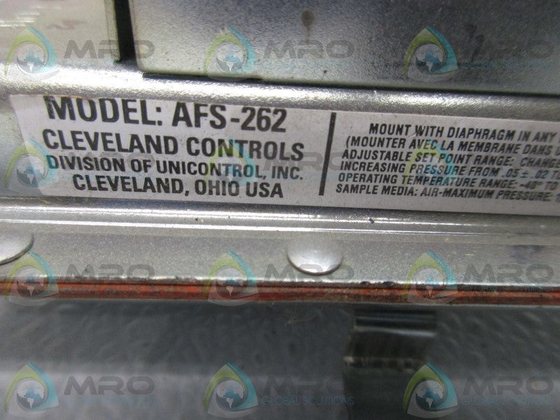 CLEVELAND CONTROLS AFS-262 AIR PRESSURE SWITCH  UNMP
