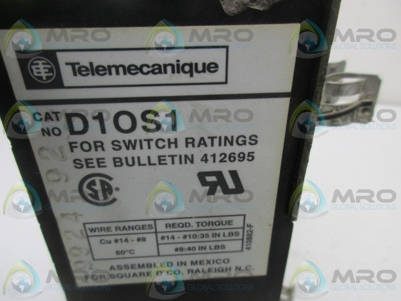 TELEMECANIQUE D1OS1 DISCONNECT SWITCH  UNMP