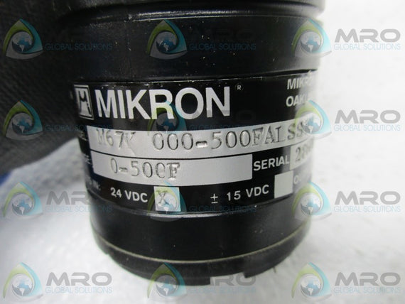 MIKRON M67-000-500FALSSI00 PYROMETER * USED *