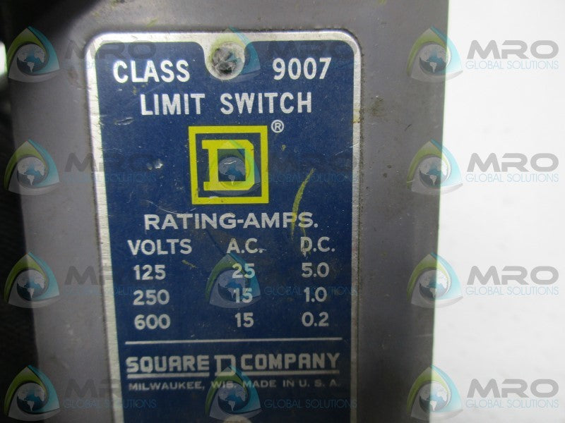 SQUARE D 9007-M11 LIMIT SWITCH  UNMP