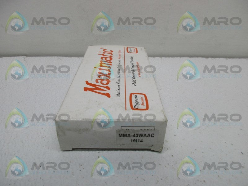 CLIPPARD MMA-43WAAC AIR PILOTED VALVE * NEW IN BOX *