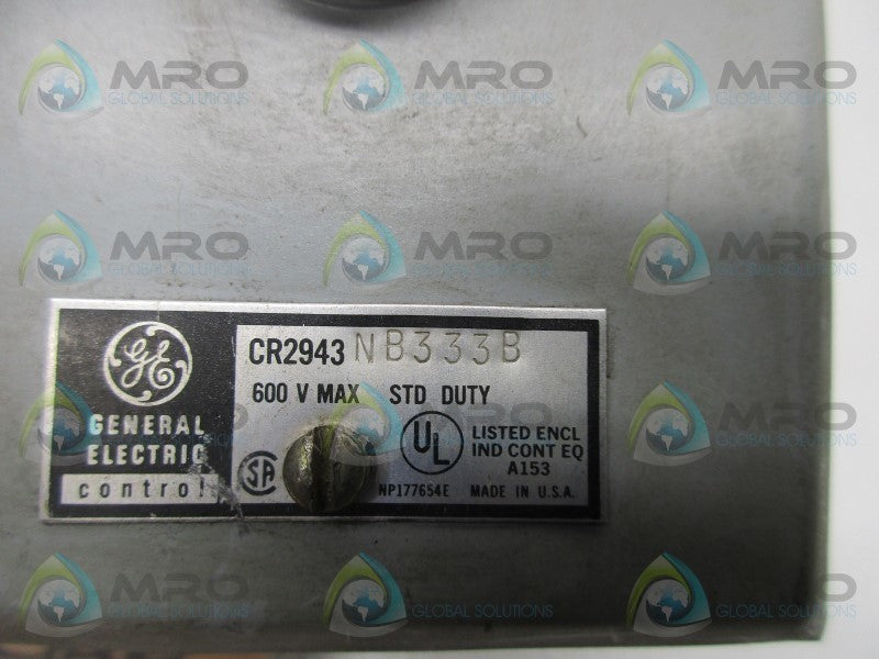 GENERAL ELECTRIC CR2943NB333B PUSHBUTTON STATION  UNMP