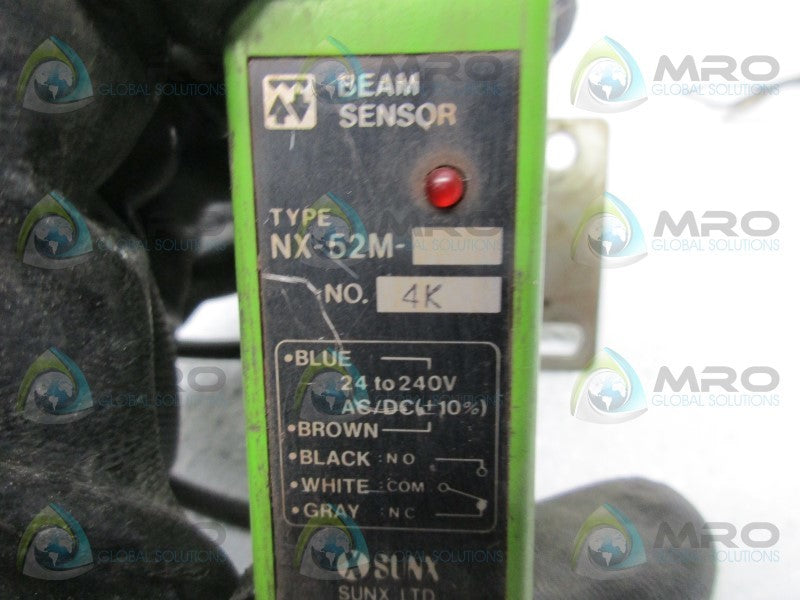 SUNX NX52M PHOTOELECTRIC BEAM SENSOR  UNMP