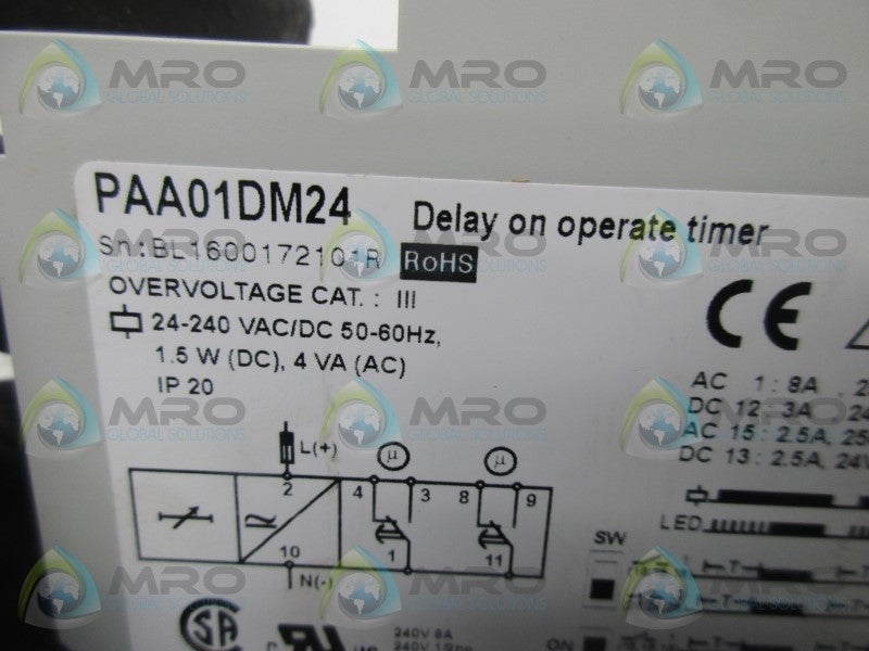 CARLO GAVAZZI PAA01DM24 TIME DELAY RELAY * NEW IN BOX *