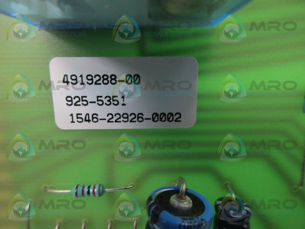 ALLTRONIC 4919288-00 RELAY BOARD  NSMP