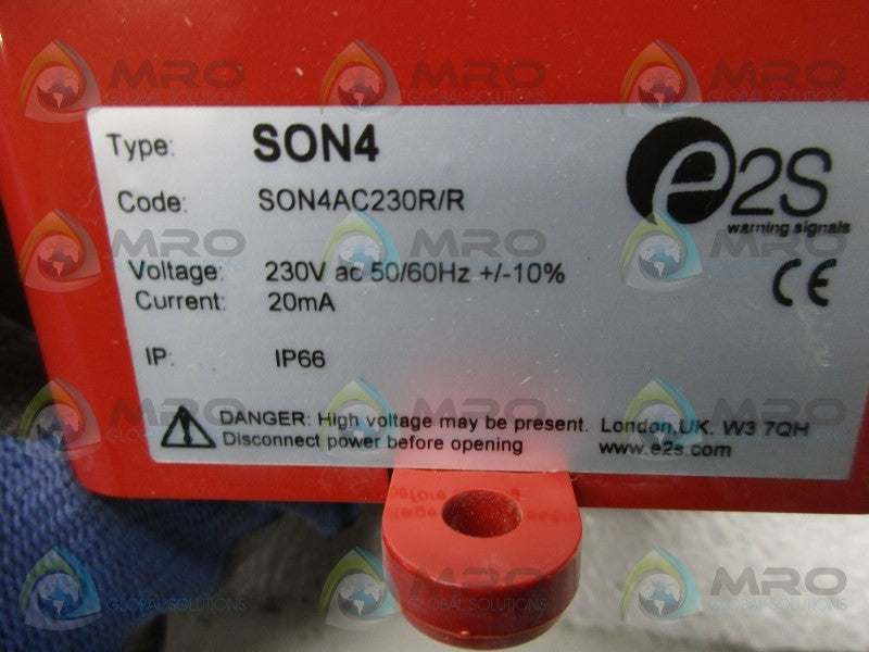 E2S WARNING SIGNALS SON4 SOUNDER BEACON RED  NSMP