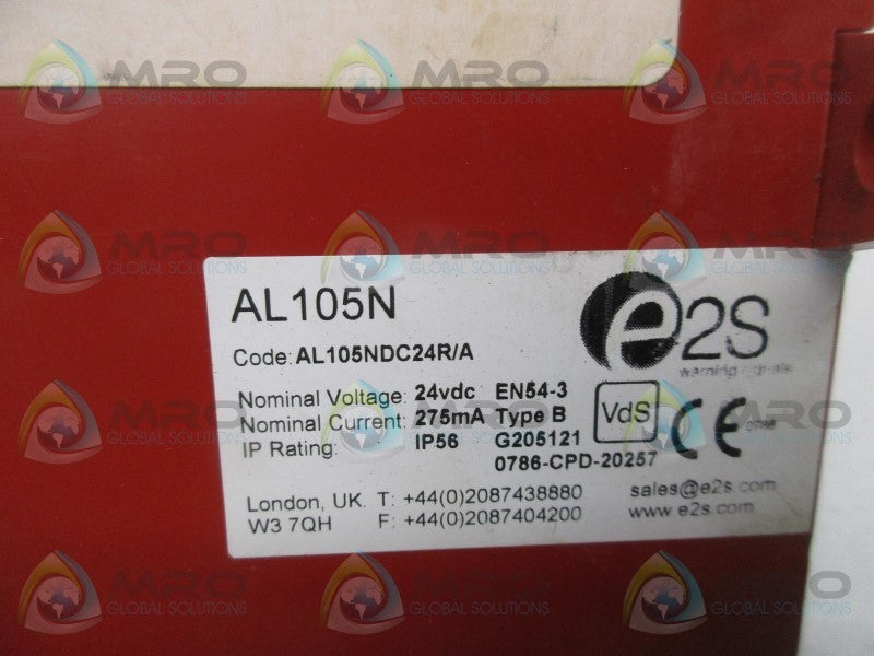 E2S WARNING SIGNALS AL105NDC24 ALARM SOUNDER W/ BEACON  NSNP