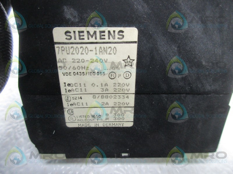 SIEMENS 7PU2020-1AN20 ON DELAY TIMER  UNMP