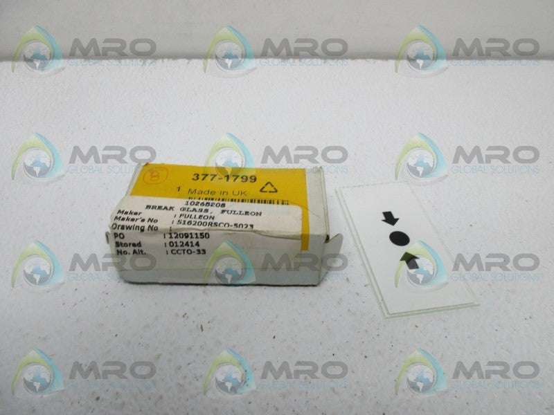 FULLEON 377-1799 516200RSCO-5023 EMERGENCY BREAK GLASS (BOX OF 8)  NSMP