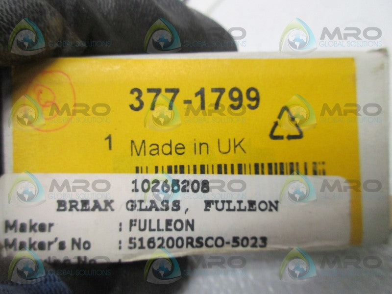FULLEON 377-1799 516200RSCO-5023 EMERGENCY BREAK GLASS (BOX OF 8)  NSMP