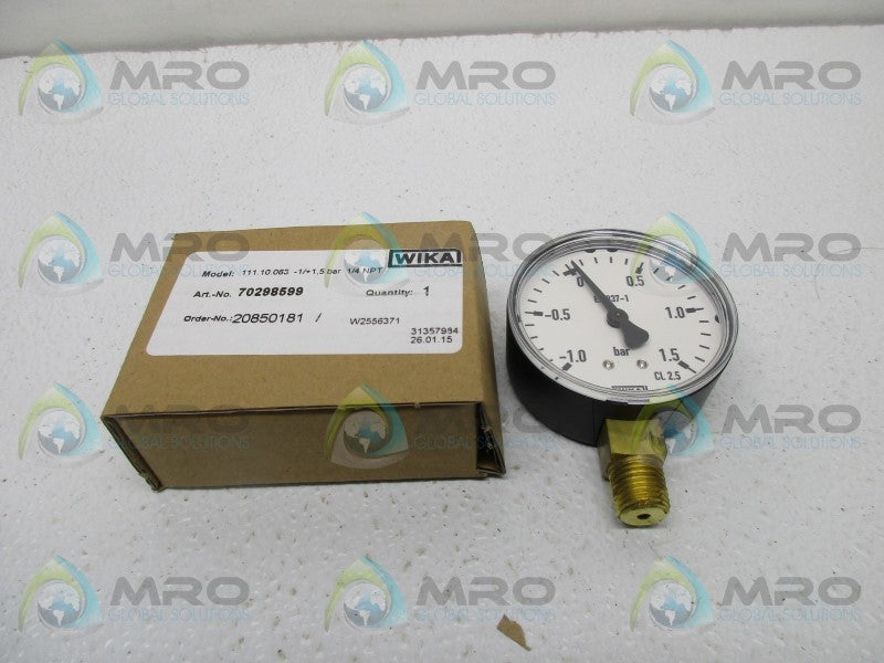 WIKA 111.10.063-1/+1,5BAR 1/4 NPT PRESSURE GAUGEW  NSMP