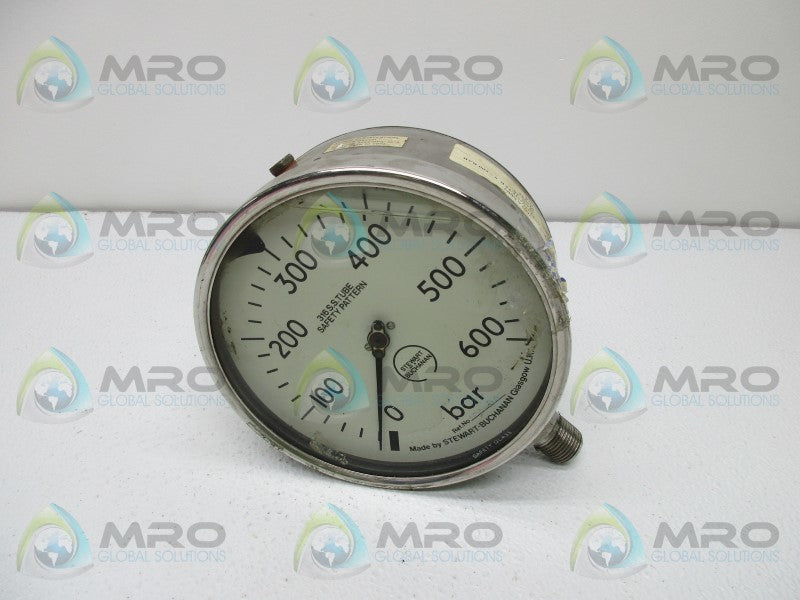 STEWART 19602AA007 PRESSURE GAGUE 0-600 BAR  UNMP