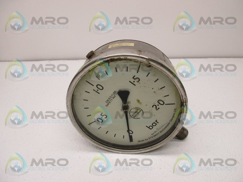 STEWART 19602AA012 PRESSURE GAUGE 0-2BARS  UNMP
