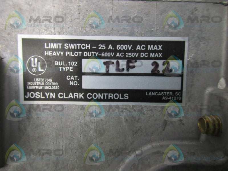 JOSLYN CLARK TLF22 LIMIT SWITCH * NEW NO BOX *