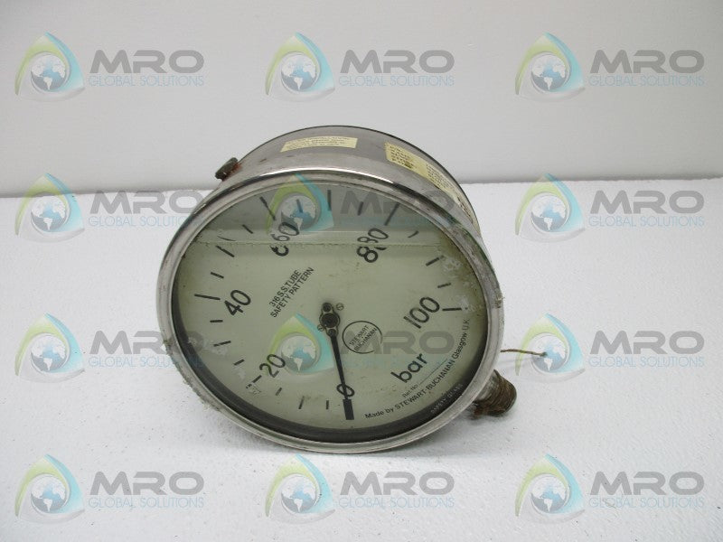 STEWART 19602AA009 PRESSURE GAUGE 0-100 BARS  UNMP