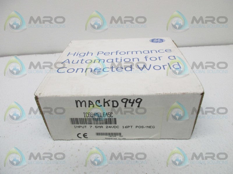 GE FANUC IC694MDL645C CONFORMAL COATED INPUT MODULE  NSFS