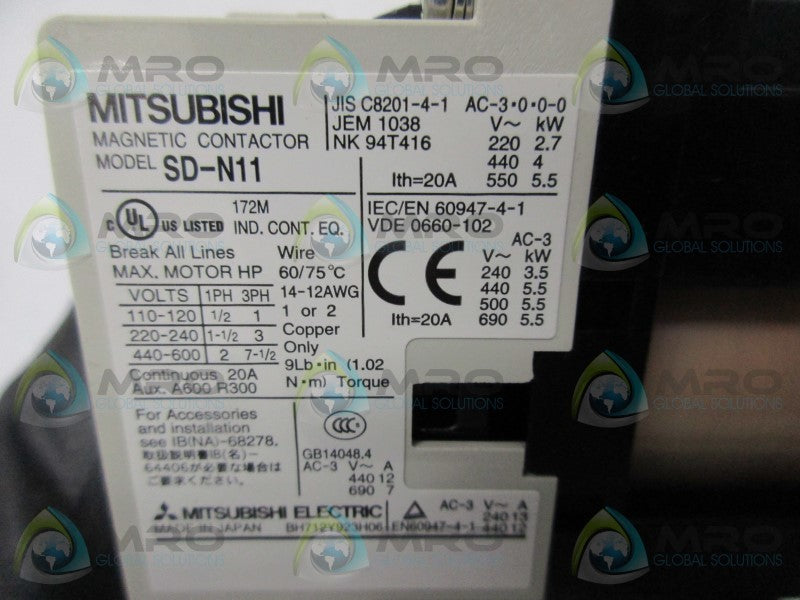 MITSUBISHI MSOD-N11-KP MOTOR STARTER  NSMP