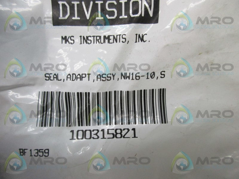 MKS INSTURMENTS 100315821 ADAPT SEAL ASSEMBLY  NSMP