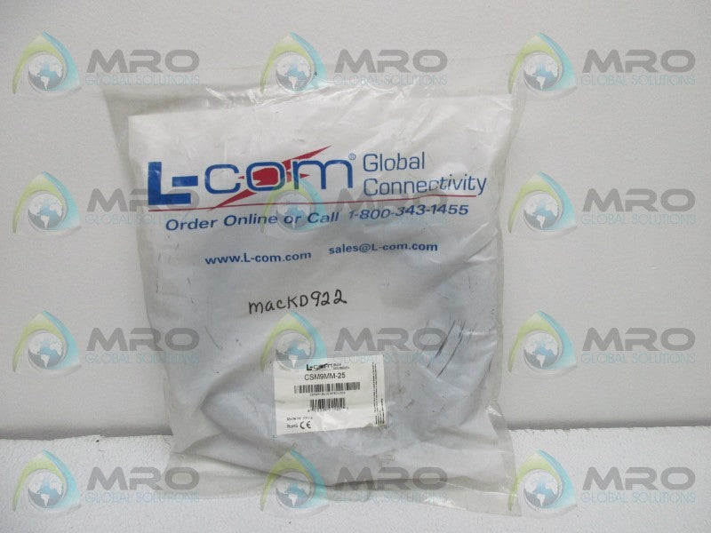 L COM CSM9MM-25 ECONOMY MOLDED DB9 * NEW IN FACTORY BAG *