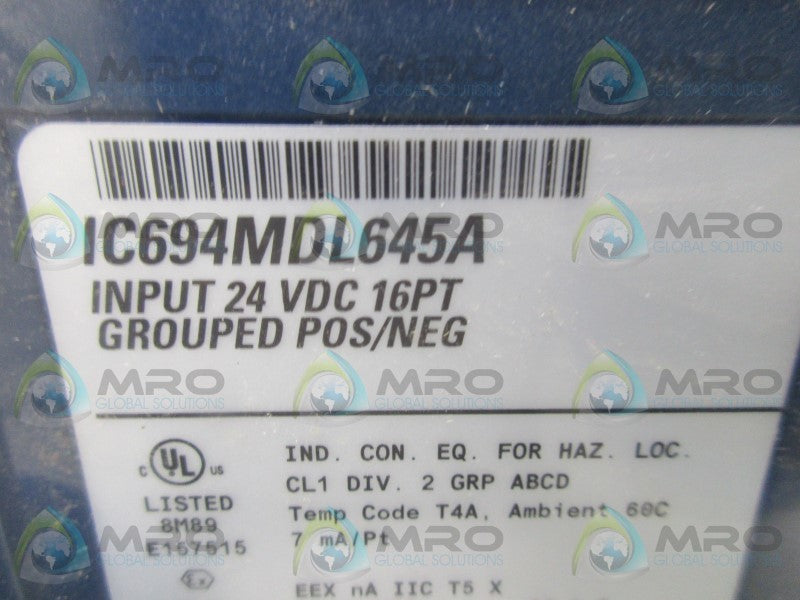 GE FANUC IC694MDL645A INPUT MODULE * NEW IN ORIGINAL PACKAGE *