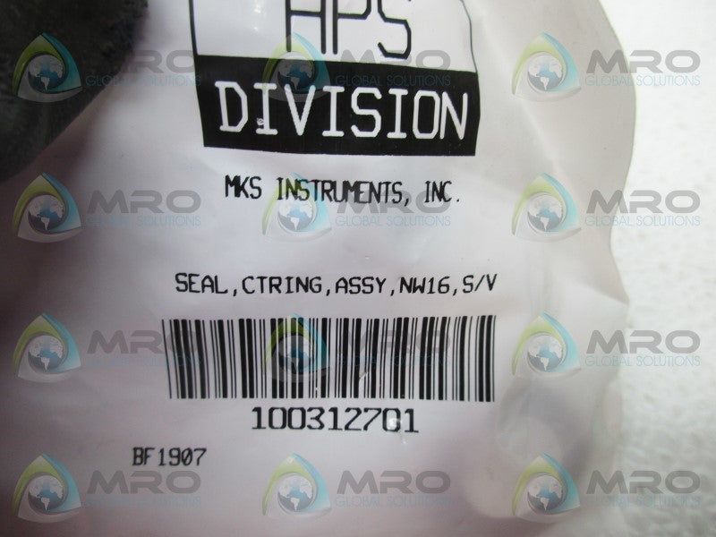 MKS INSTURMENTS 100312701 SEAL, CTRING ASSY, NW16,S/V * NEW IN FACTORY BAG *