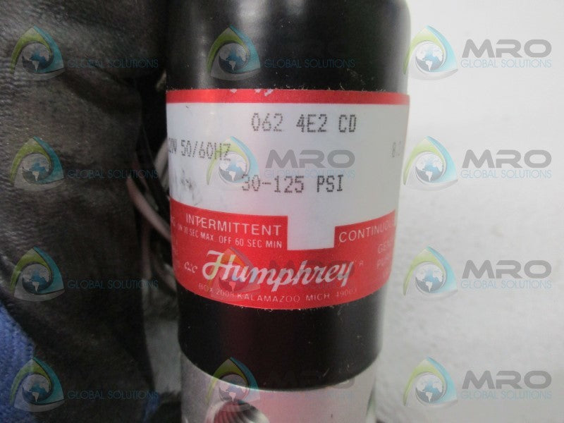 HUMPHREY 062-4E2-CD-120-50/60 SOLENOID VALVE 4WAY * NEW IN BOX *
