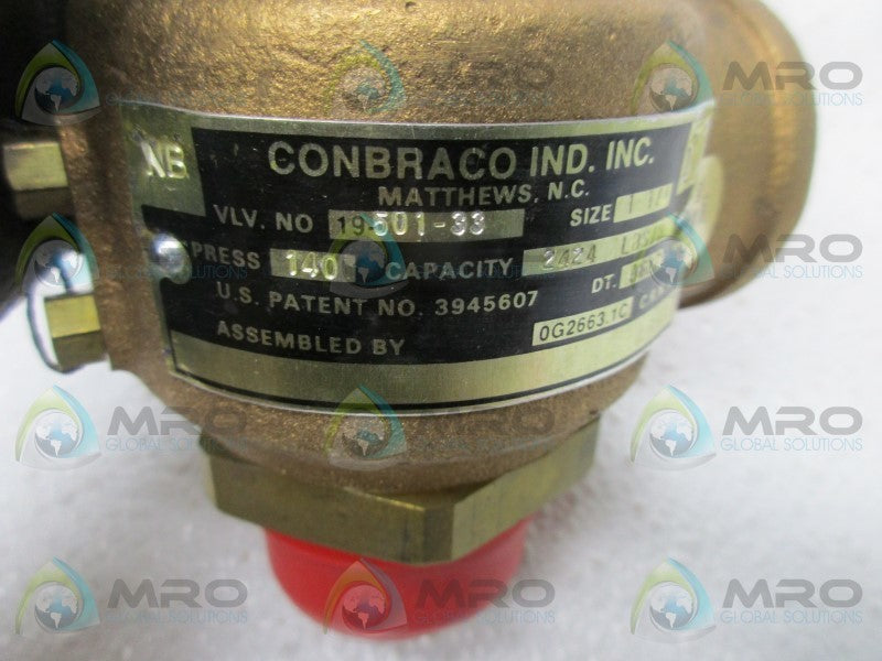 CONBRACO 19501-33 PRESSURE RELIEF VALVE 1-1/4"  NSNP