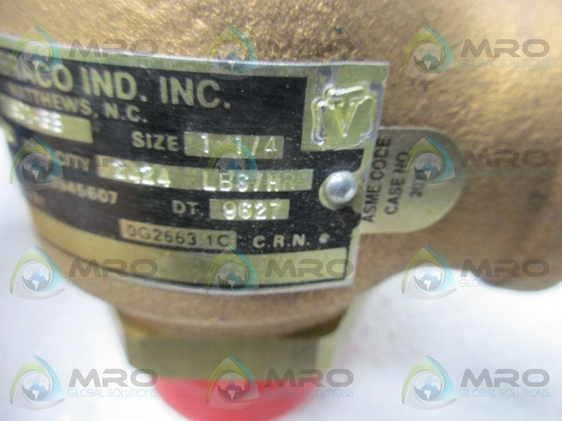CONBRACO 19501-33 PRESSURE RELIEF VALVE 1-1/4"  NSNP