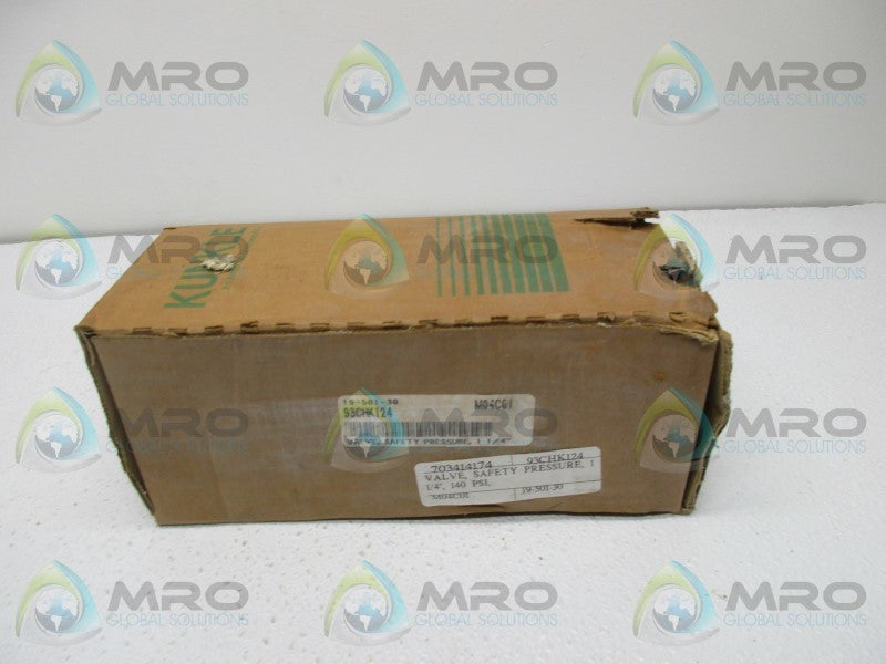 KUNKLE 6010FF01 SAFETY RELIEF VALVE 1-1/4"  NSMP