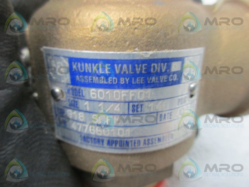 KUNKLE 6010FF01 SAFETY RELIEF VALVE 1-1/4"  NSMP