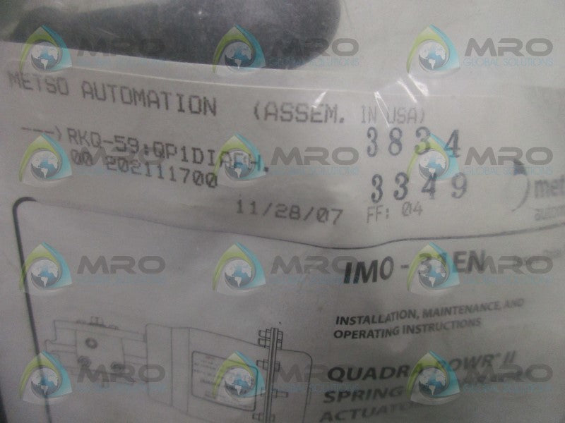MESTO AUTOMATION RKQ-59 DIAPHRAGM * NEW IN FACTORY BAG *