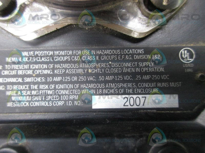 BEACON 2007 VALVE POSITION MONITOR  NSNP